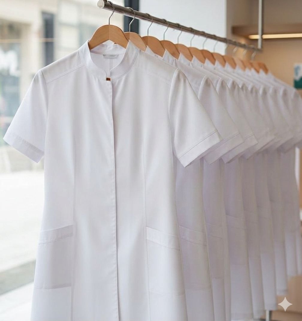 Blouse Médicale - Col Mao Manche Courte