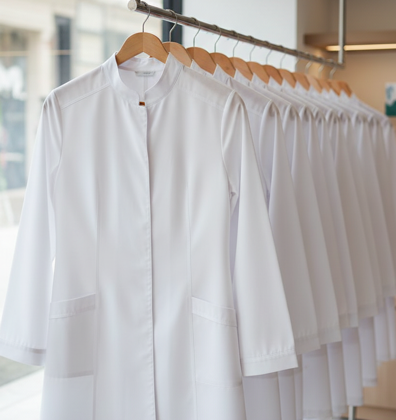 Blouse Médicale Col Mao Simple